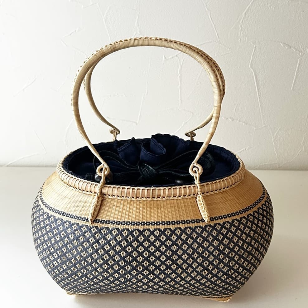 丸籠　ナチュラルネイビー