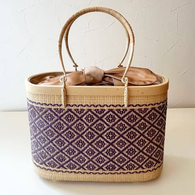 籠バック　すみれ